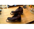 PATINS A GLACE CUIR BRUN