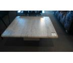 TABLE BASSE TRAVERTIN H30 L90 P90CM