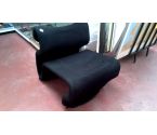 FAUTEUIL NOIR DESIGN J.EKSELIUS (EN L'ÉTAT)