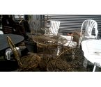 SALON DE JARDIN, , TABLE MET, , SIEGE, , FERRONERIE