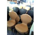 CHAISE SIMILI CUIR NOIR OU MARRON