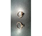BAGUE PLAQUE OR