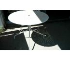 TABLE RONDE DE JARDIN FER BLANC