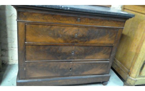 Achat COMMODE LOUIS PHILIPPE MARBRE NOIR occasion ...