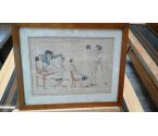 LITHOGRAPHIE 19E E. FRANSE SCH. INGEKLEURD