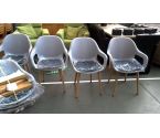 SILLA LA UNIDAD MODERNO GRIS PVC TECA