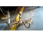 LUSTRE DORE 5 POINTS LUMINEUX